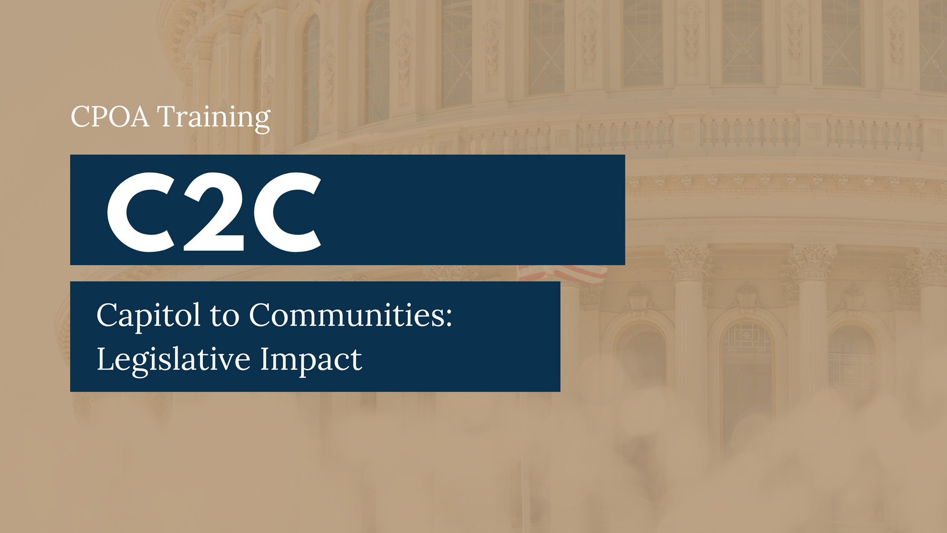 Training Banner - Capitol to Communities