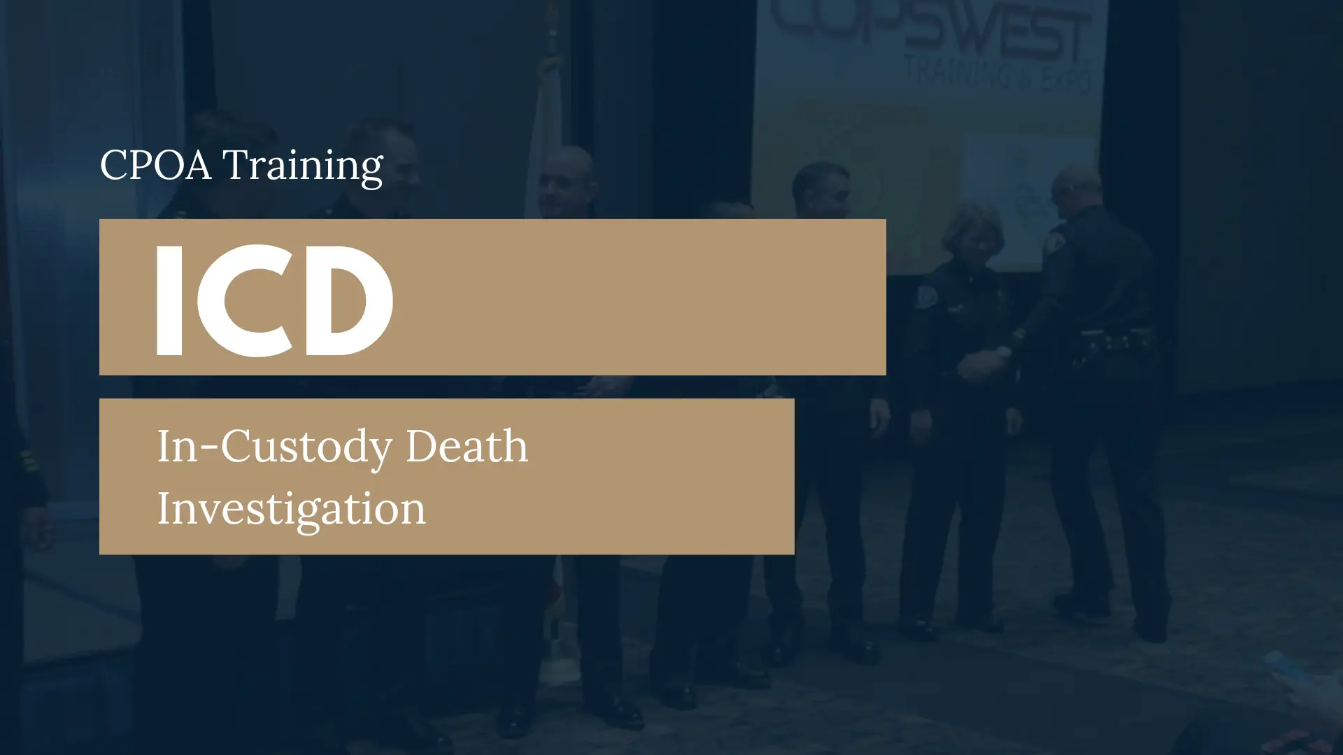 In-Custody Death Training Banner