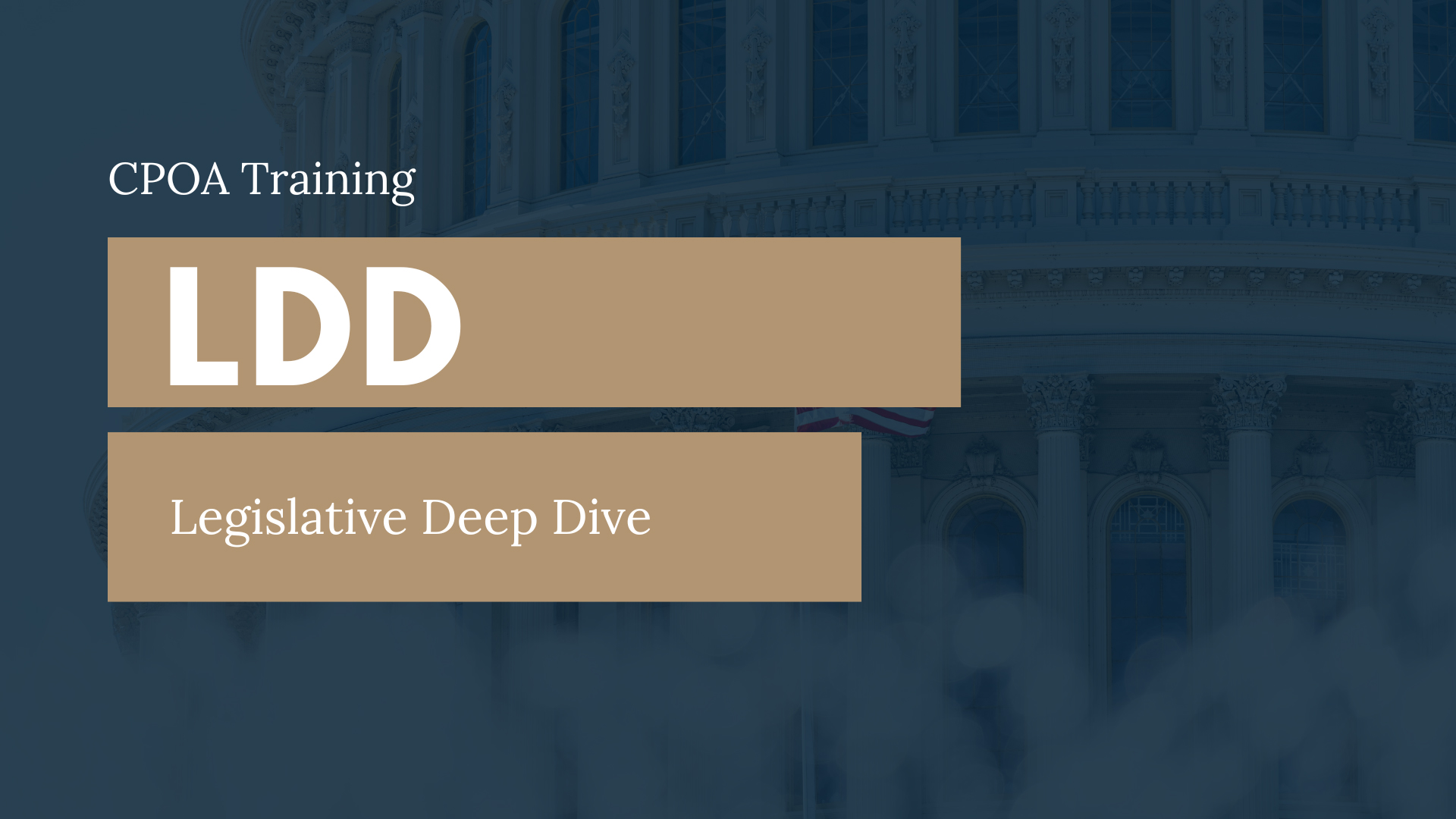 Training Banner - Legislative Deep Dive