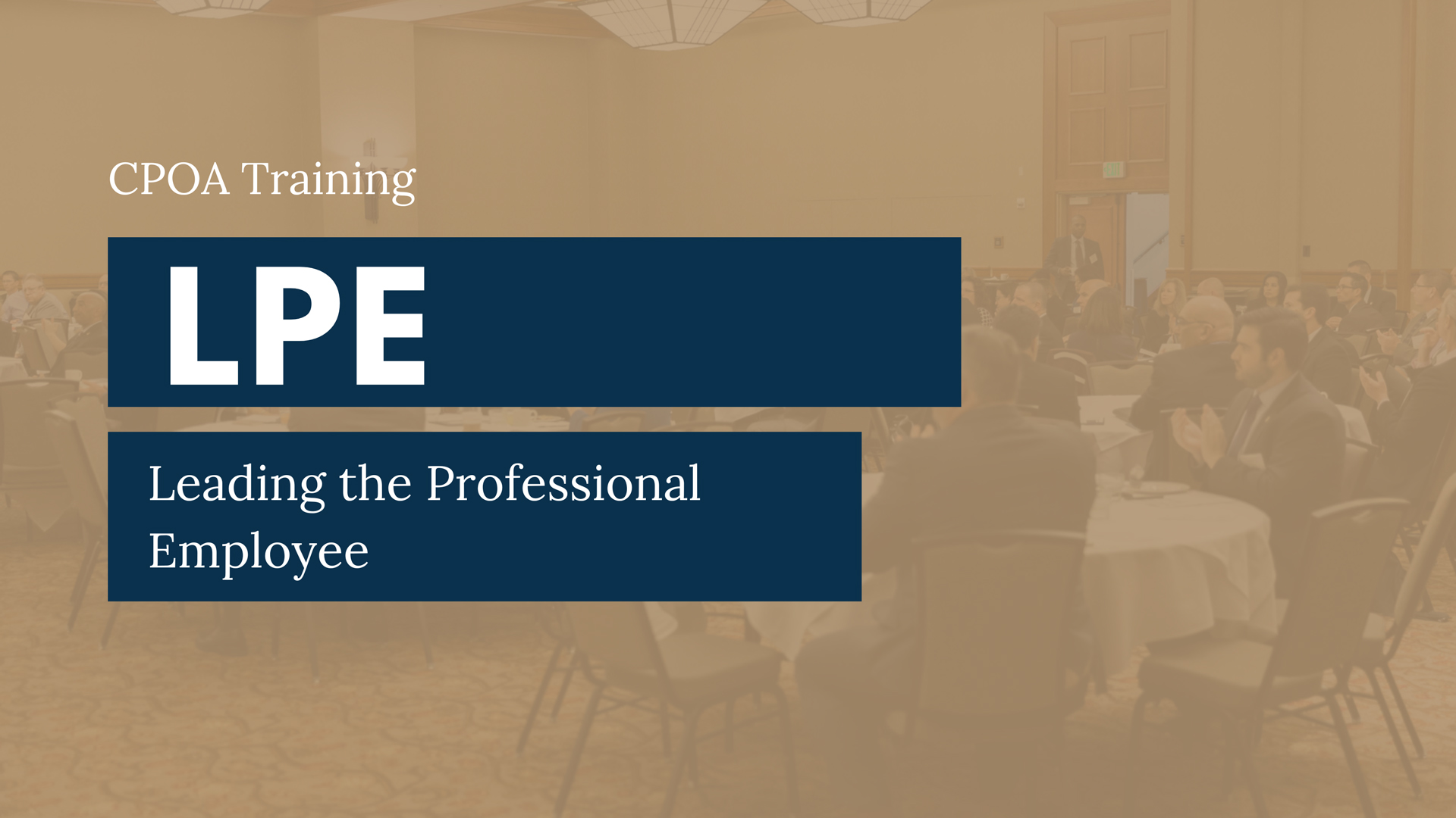 Training Banner - Leading the Professional Employee