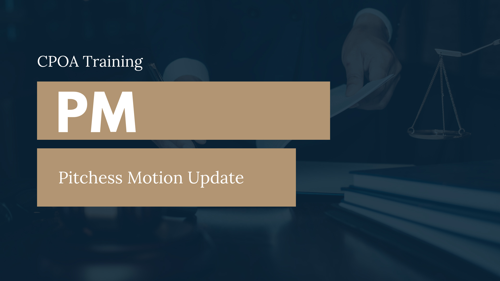 Training Banner - Pitchess Motion Update