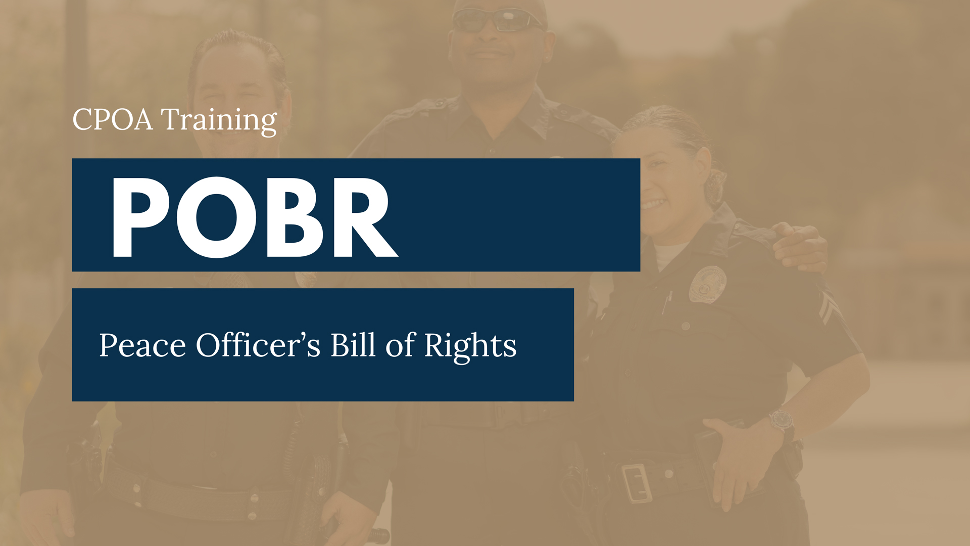 Training Banner - Peace Officers Bill of Rights